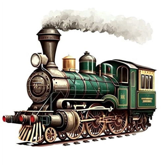Steam Train #3 Edible Image Icing Cake Topper for Quarter Sheet Cake, by TNCT
