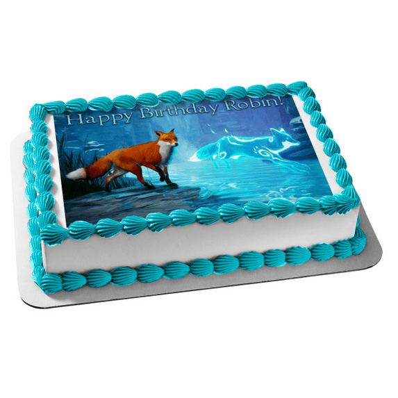 Spirit of the North Female Fox Edible Image Cake Topper For Half Sheet Cake By TNCT
