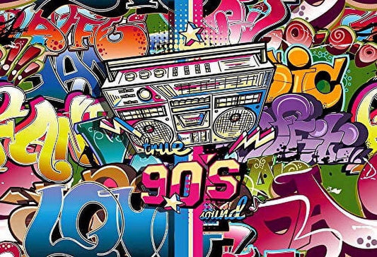 90's Music Collage Edible Image Icing Cake Topper for Quarter Sheet Cake, by TNCT