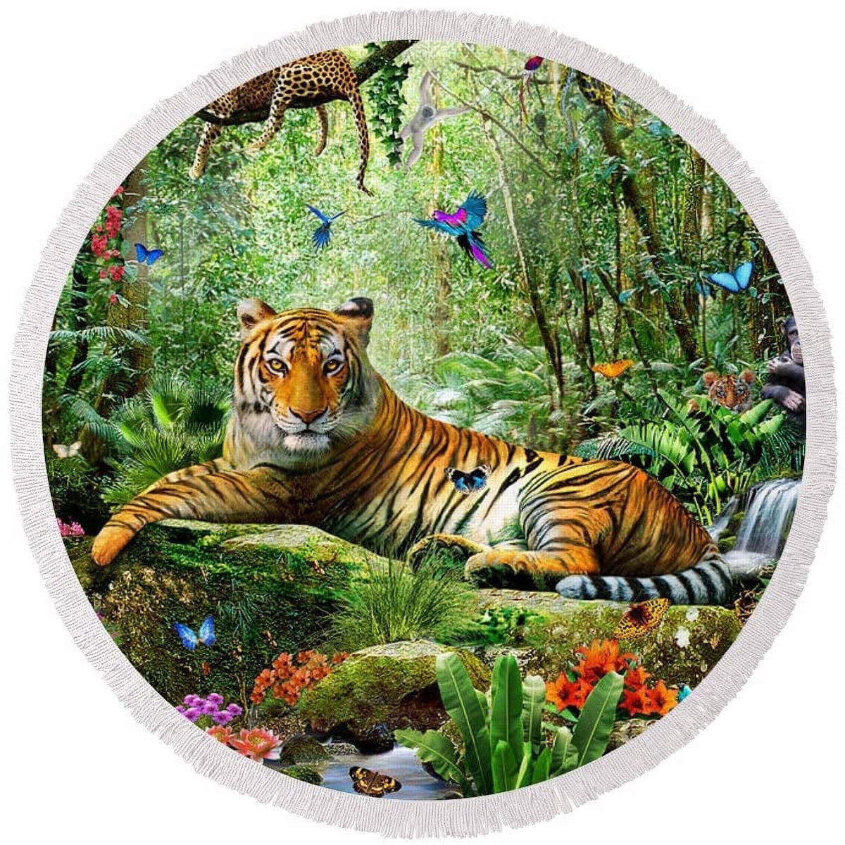 Beautiful Tiger Edible Icing Image Cake Topper, by Tnct.