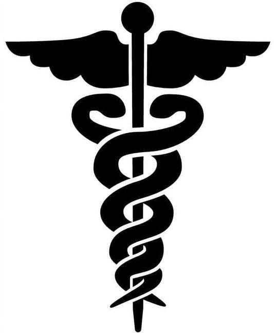 Caduceus Medical Symbol Edible Image Icing Cake Topper for Quarter Sheet Cake, by TNCT