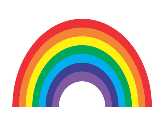 Cartoon Rainbow Bright Birthday Edible Icing Image Cake topper, by Tnct.