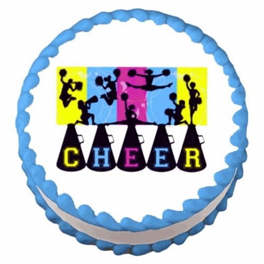 Cheer Edible Image Icing Cake Topper for Quarter Sheet Cake, by TNCT