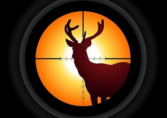 Deer in Scope Edible Image Icing Cake Topper for Quarter Sheet Cake, by TNCT