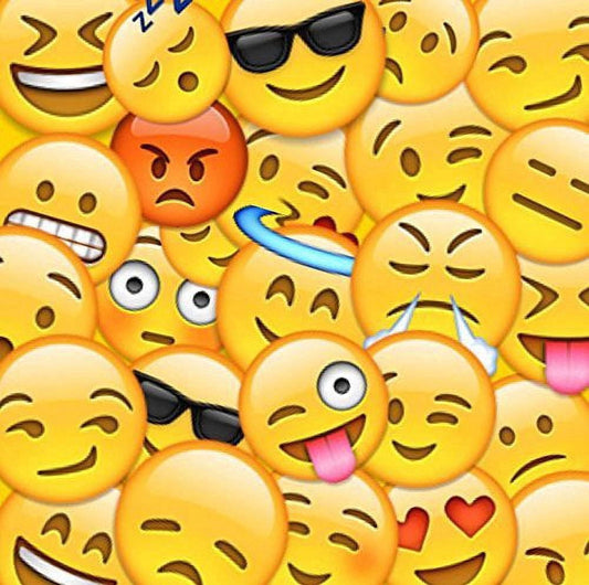 Emoji Collage Edible Image Cake Topper for Quarter Sheet Cake, by Tnct.