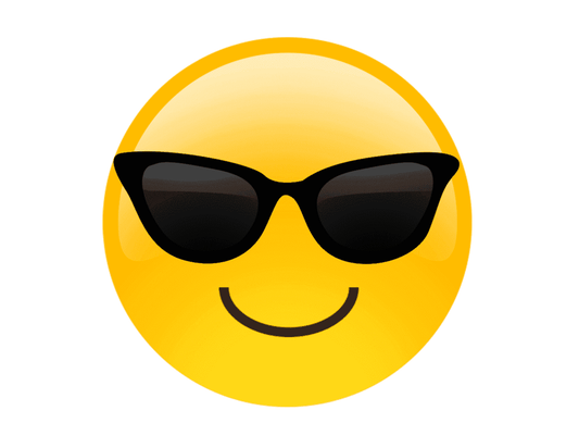 Emoji with Sunglasses Edible Image Cake Topper, by Tnct.