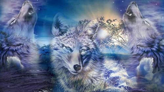 Fantasy Wolf Edible Image Icing Cake Topper for Quarter Sheet Cake, by TNCT