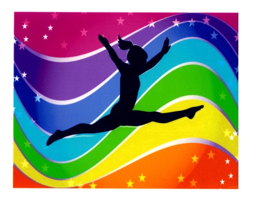 Gymnastics Edible Icing Image Cake Topper, by Tnct.
