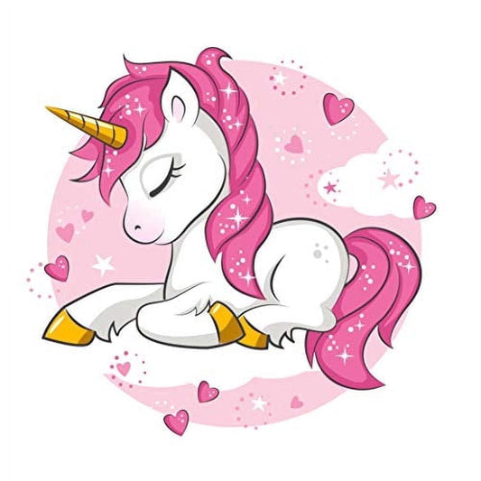 Pink Unicorn Edible Image Icing Cake Topper for Quarter Sheet Cake, by TNCT