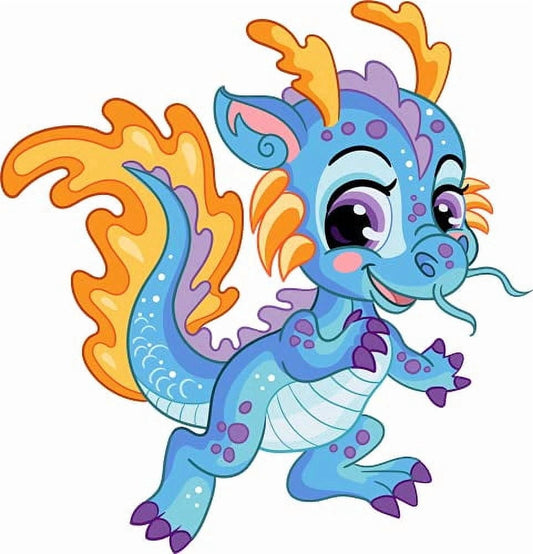 TNCT's Playful Dragon Edible Cake Topper