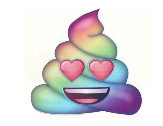 Rainbow Love Poo Edible Image Cake Topper, by TNCT