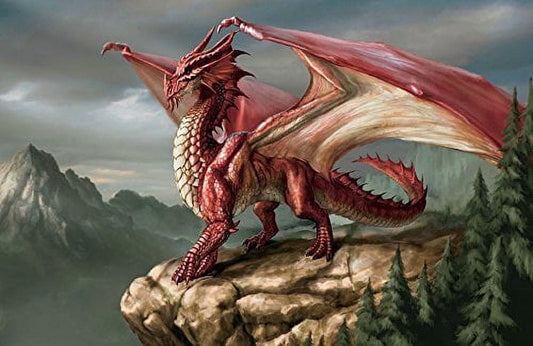 Red Dragon Edible Image Icing Cake Topper, by TNCT
