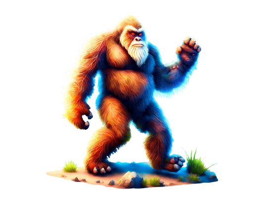 Sasquatch Bigfoot Edible Image Icing Cake Topper for Quarter Sheet Cake, by TNCT