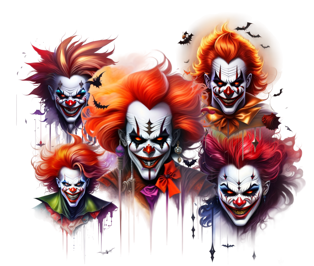 Scary Clowns Edible Icing Image Cake Topper, by Tnct.