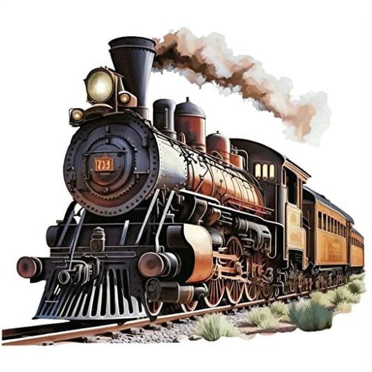 Steam Train #7 Edible Icing Image Cake Topper, by Tnct.