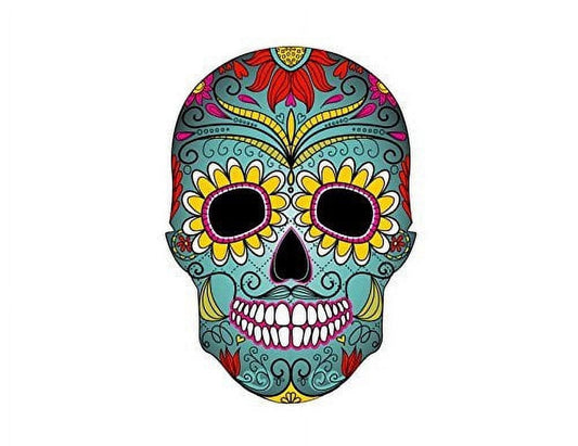 TNCT's Sugar Skull Day of the Dead Colorful Birthday Edible Cake Cupcake Topper