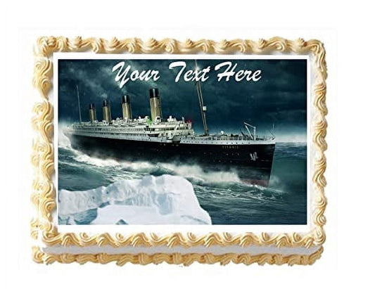 Titanic Edible Image Icing Cake Topper for Quarter Sheet Cake, by Tnct.