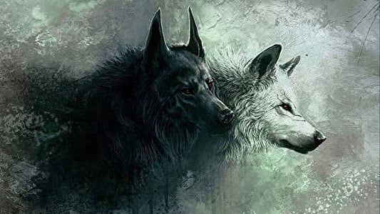 Two Wolves Edible Image Icing Cake Topper for Quarter Sheet Cake, by TNCT