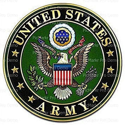 United States Army Logo Edible Image Icing Cake Topper for Quarter Sheet Cake, by TNCT