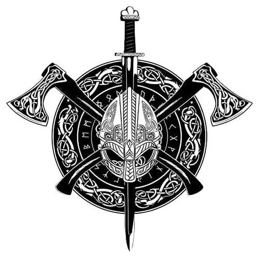 Viking Shield Edible Image Icing Cake Topper for Quarter Sheet Cake, by TNCT