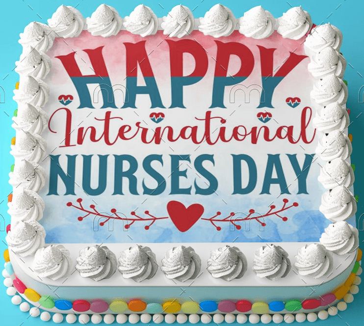 Thank you Nurses Edible Image Cake Topper for Quarter Sheet Cake, by Tnct. (1 Count)