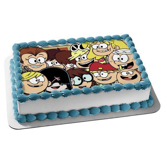 Loud House Lori Leni Luan Happy Birthday Edible Image Cake Topper For Half Sheet Cake By TNCT