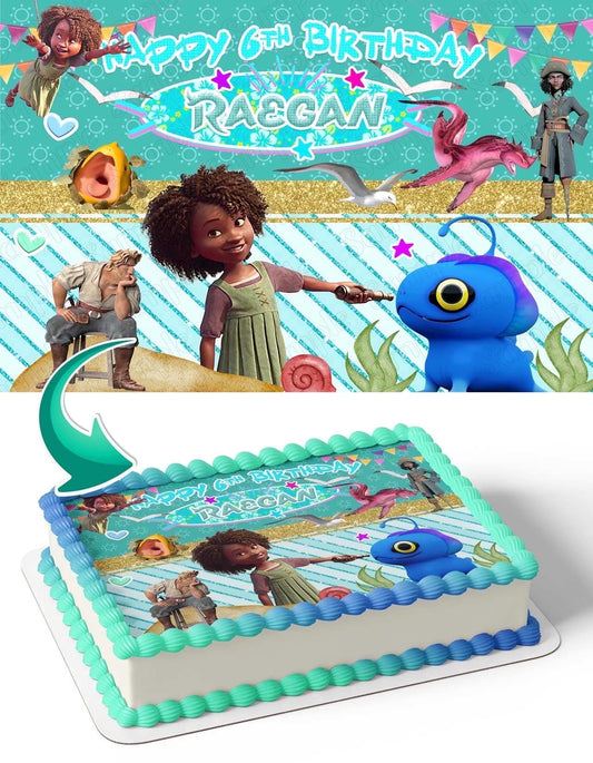 The Sea Beast Edible Image Icing Cake Topper for Quarter Sheet Cake, by Tnct.
