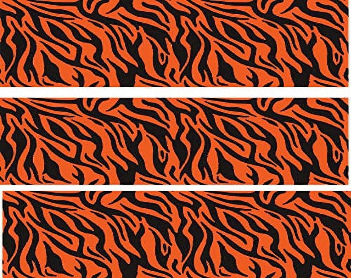 Tiger Stripes Edible Icing Image Cake Border Strips & Cake Toppers, by TNCT (3 Count)