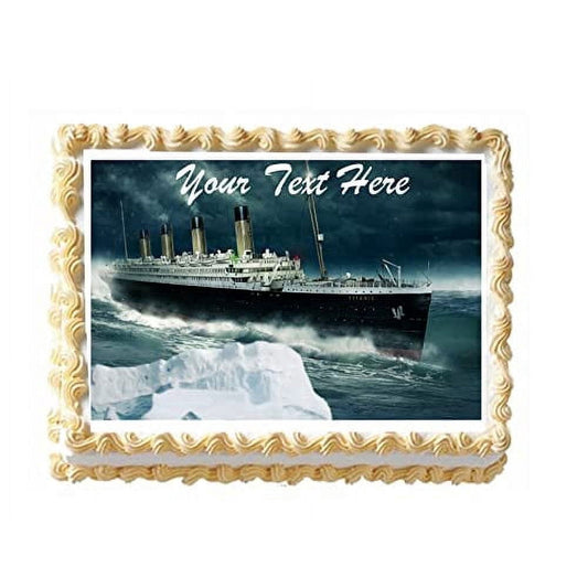 Titanic Edible Icing Image Cake Topper, by TNCT