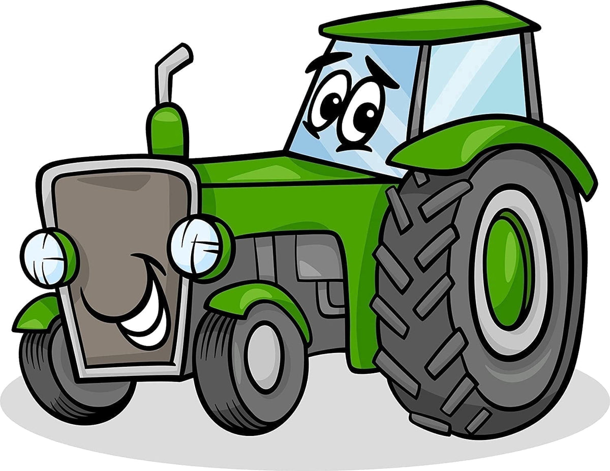 Tractor Edible Image Icing Cake Topper for Quarter Sheet Cake, by TNCT