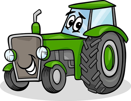 Tractor Edible Image Icing Cake Topper for Quarter Sheet Cake, by TNCT