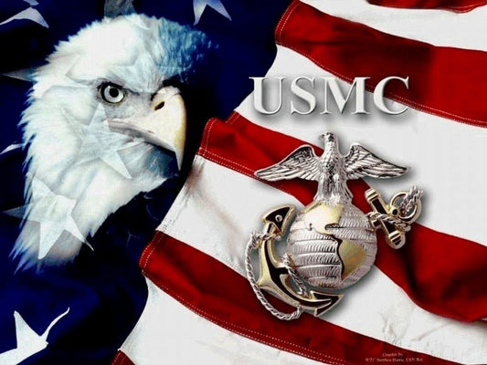 US Marines Patriotic Edible Icing Image Cake topper, by Tnct.