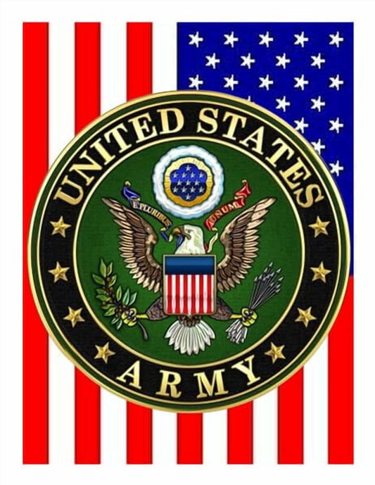 United States Army Logo with Flag Edible Icing Image Cake Topper, by Tnct.