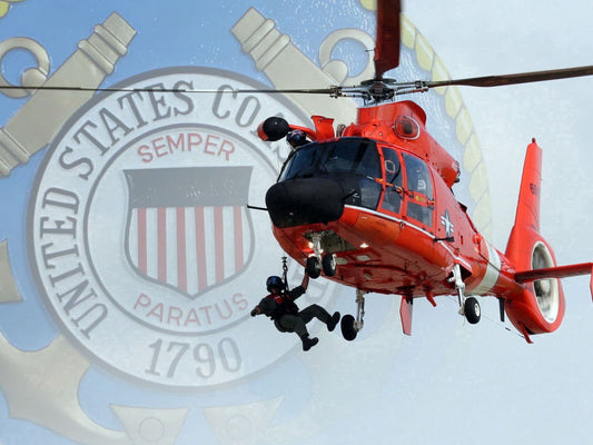 United States Coast Guard Emblem Logo Edible Image Icing Cake Topper for Quarter Sheet Cake, by TNCT