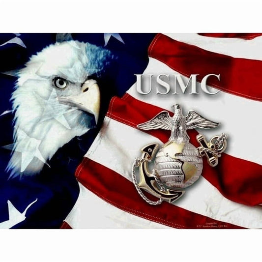 United States Marines Patriotic Edible Icing Image Cake Topper, by Tnct.