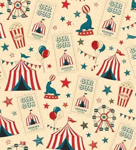 Vintage Circus Pattern in Multiple Colors Edible Chocolate Transfer Sheet, by Tnct. (1 Count)