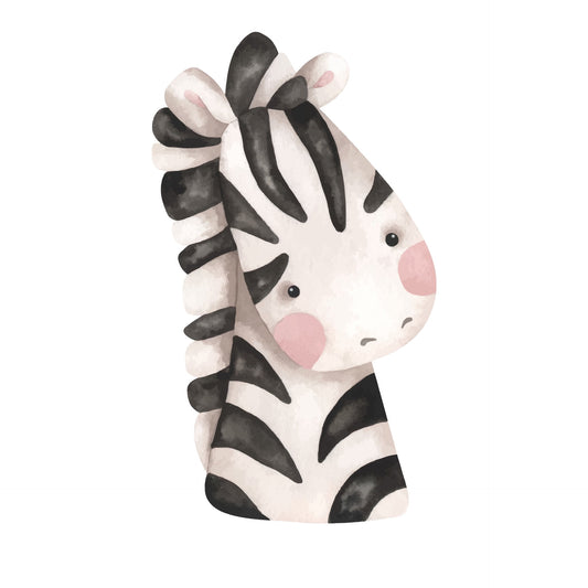 Watercolor Zebra Edible Icing Image Cake Border Strips & Cake Toppers, by TNCT (3 Count)