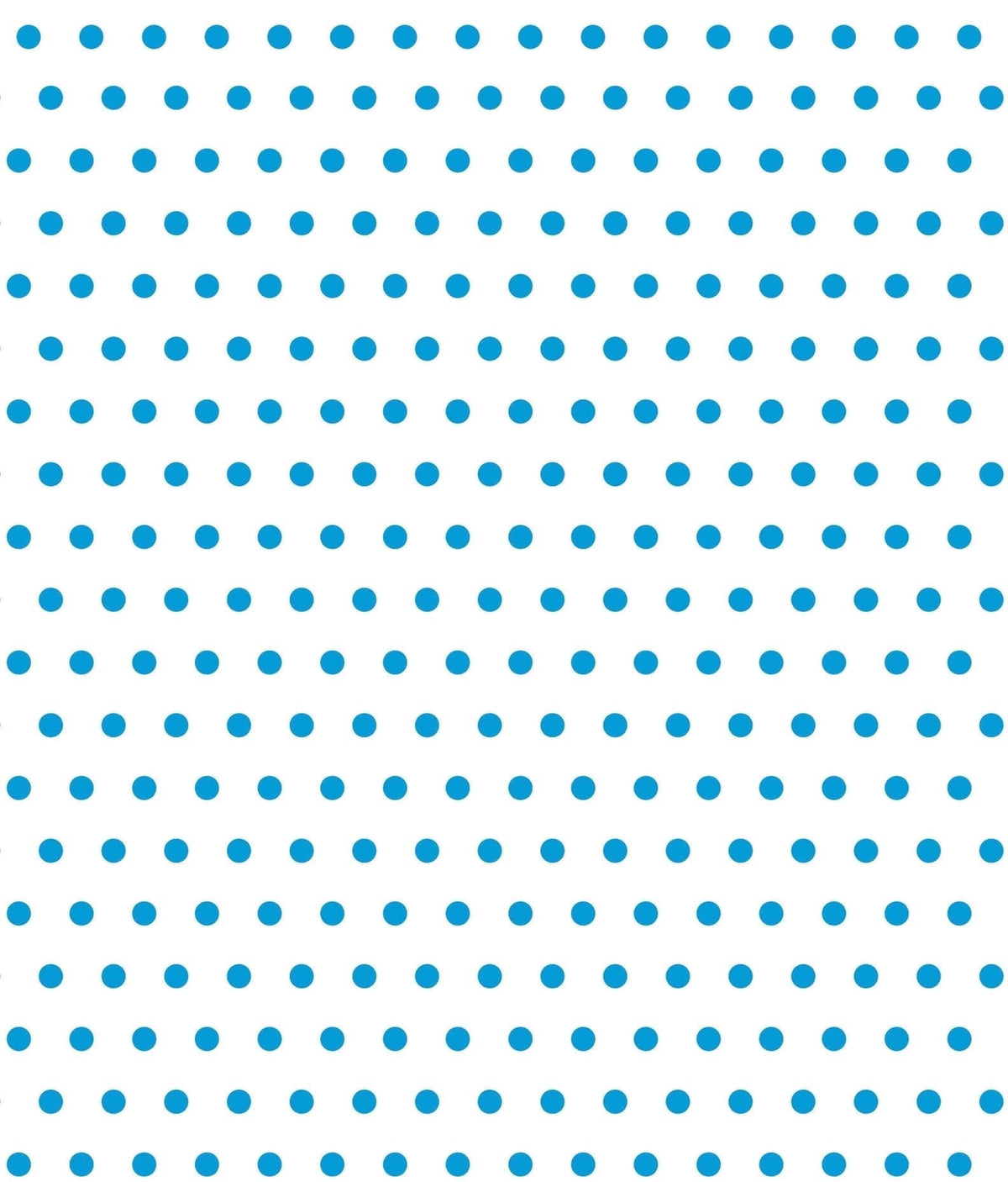 White with Blue Polka Dot Pattern Edible Icing Image Cake Topper, by Tnct.