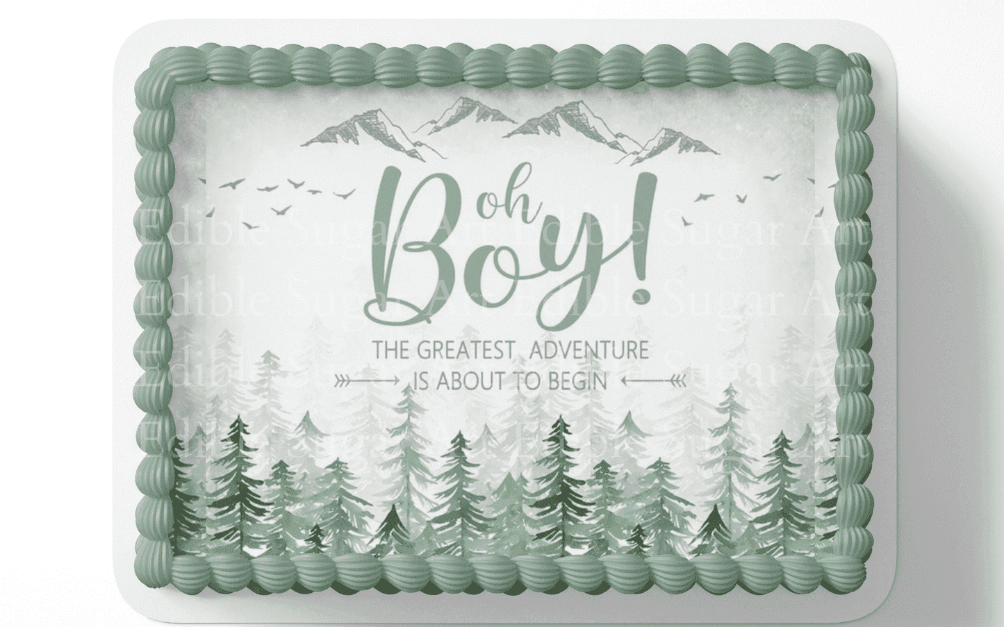 Woodland Baby Shower Cake Topper Edible Image Forest Friends Baby Shower Woodland Party Decorations