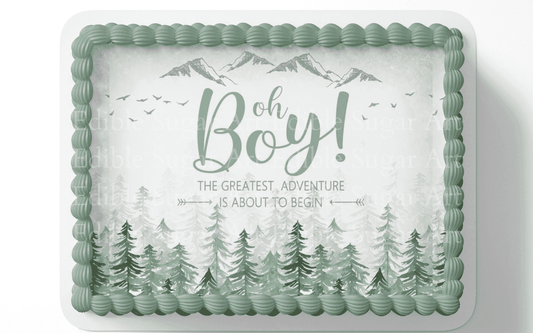 Woodland Baby Shower Cake Topper Edible Image Forest Friends Baby Shower Woodland Party Decorations