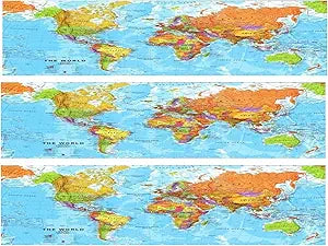 World Map Birthday Cake Side Strip Edible Images By TNCT