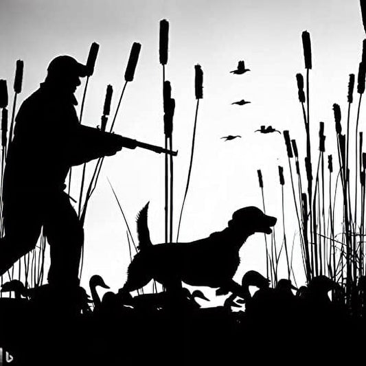 Duck Hunter with Retriever Dog #3 Edible Icing Image Cake Topper-8 Inch Round or Larger