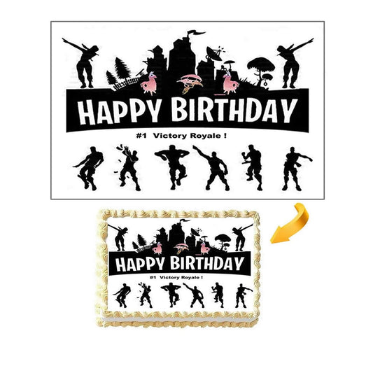 Dance Edible Cake Topper Party Royale Battle Cake Image Decoration Sheet