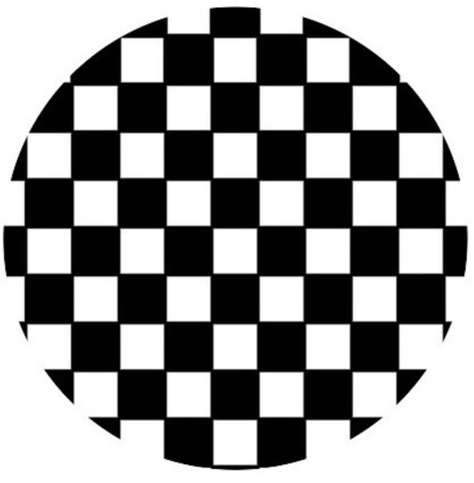 1.875" Pre-Cut Round Black & White Checkered Race Theme Edible Image Cupake Toppers, by Tnct. (1 Count)