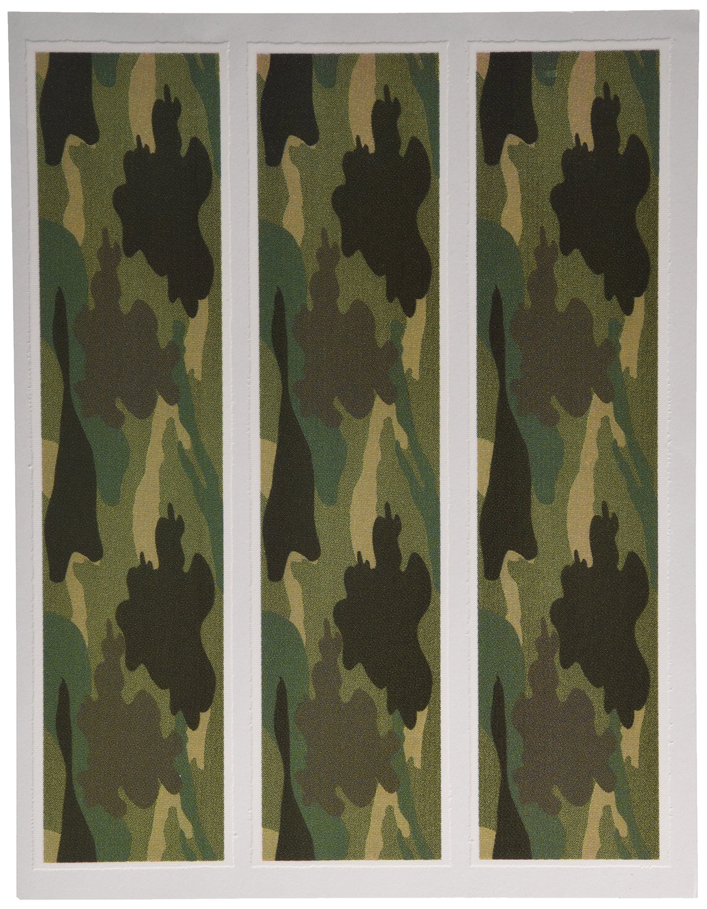 Camouflage Camo Edible Icing Image Cake Strips Side Edge Decoration 3Pc