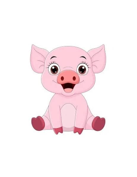 Pink Piglet Birthday Edible Image Cake Topper For Half Sheet Cake By TNCT