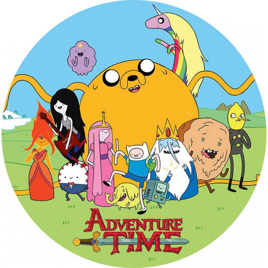 8" Round Adventure Time Image Edible Frosting Cake Topper