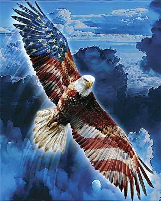 Eagle with Flag Edible Cake Topper