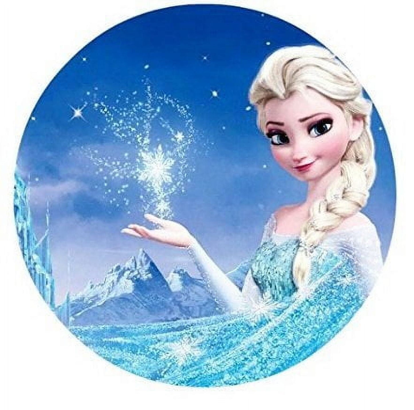 Frozen Elsa Anna Edible Image Photo Cake Topper Sheet Birthday Party - 8 Inches Round - 77830