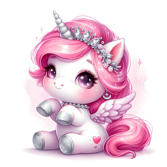 Pink Birthday Magical Unicorn Edible Image Cake Topper for Half Sheet Cake, by Tnct. (1 Count)